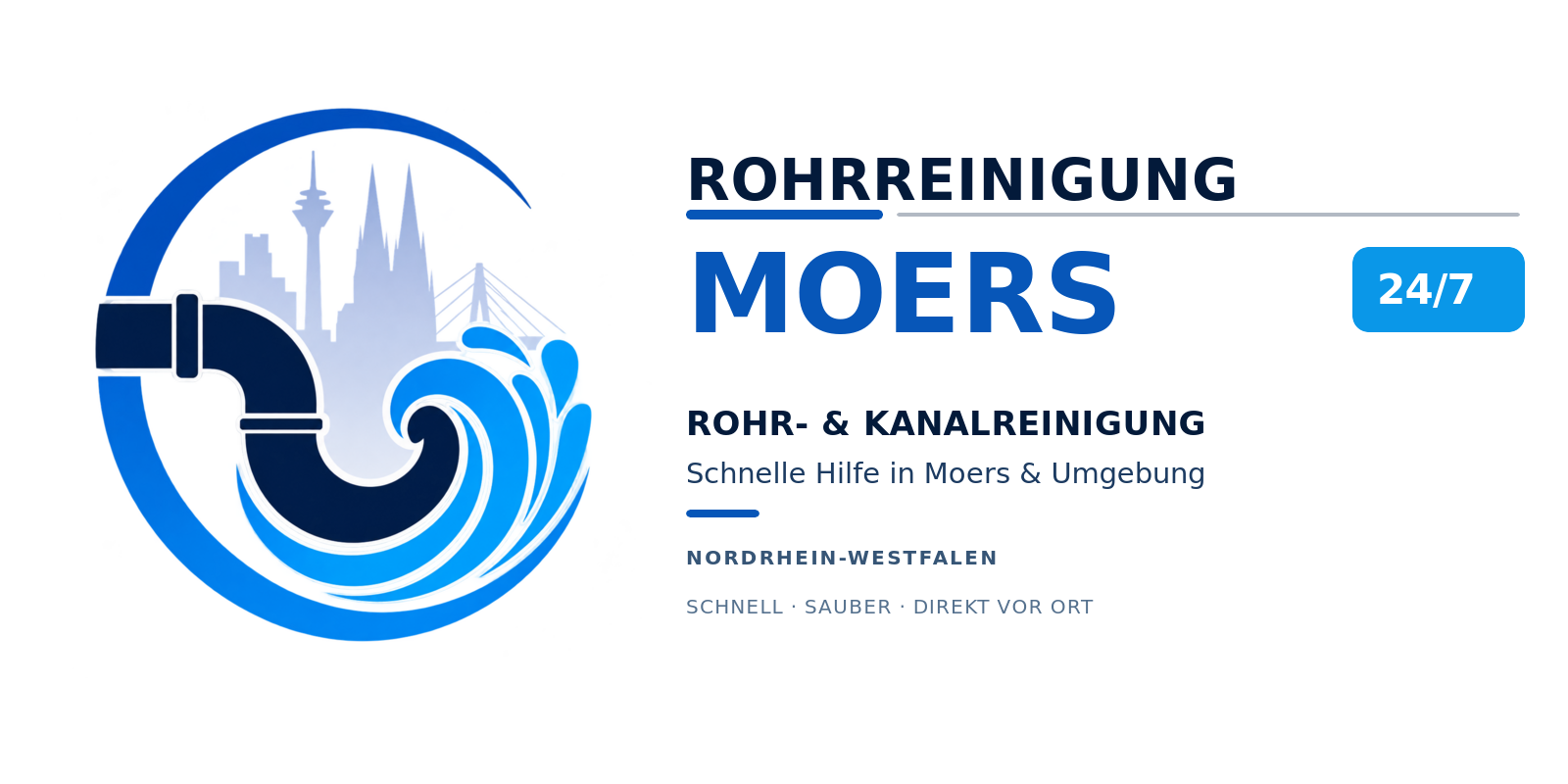 Moers Rohrreinigung Kanalreinigung Notdienst Logo